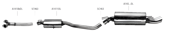 Bastuck Exhaust System - Opel Omega B 6-Cylinder