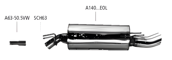 Bastuck Sport Exhaust - Opel Omega B Caravan 4-Cylinder