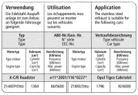 Bastuck Komplettanlage - Opel Tigra Twin Top
