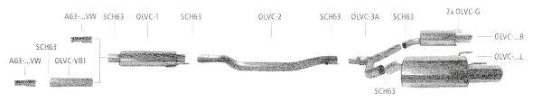 Bastuck Exhaust System - Opel Vectra C Limousine (Petrol + Diesel w/o particle filter) 2 Final Silencer