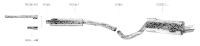 Bastuck Exhaust System - Peugeot 206 with elongated rear...