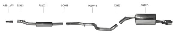 Bastuck Exhaust System - Peugeot 207