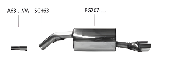 Bastuck Sport Exhaust - Peugeot 207