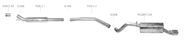 Bastuck Exhaust System - Peugeot 308 CC Convertible/ Coupé (Petrol Turbo)