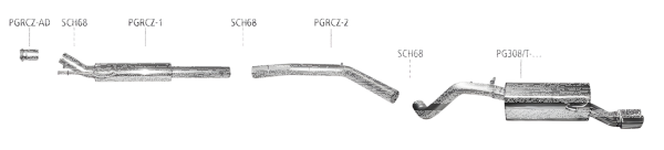 Bastuck Exhaust System - Peugeot 308 Limousine (Petrol Turbo incl. GTI)
