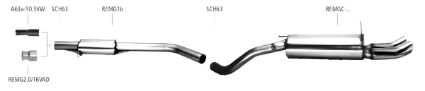 Bastuck Exhaust System - Renault Megane 1 Coach-Coupé