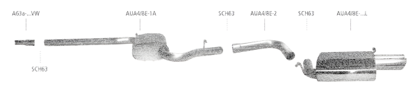 Bastuck Exhaust System - Seat Exeo 4-Cylinder (w/o 2.0T)