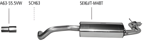 Bastuck Sportauspuff - 08+ Seat Ibiza 6J Cupra Turbo