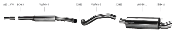 Bastuck Exhaust System - 93-02 Seat Ibiza 6K (w/o Cupra Turbo)