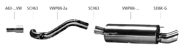 Bastuck Sport Exhaust - 93-02 Seat Ibiza 6K (w/o Cupra Turbo)