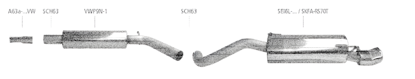 Bastuck Exhaust System - 02-08 Seat Ibiza 6L (incl. FR/ Cupra Diesel/ Cupra Turbo)