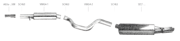 Bastuck Exhaust System - 99-05 Seat Leon 1M 1.8T/ 1.9TDI/ Models with original rear apron cutout