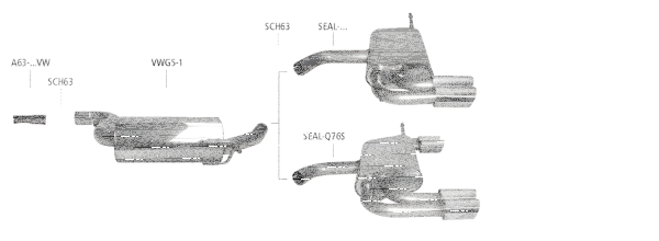 Bastuck Exhaust System - 05+ Seat Leon 1P (w/o Diesel/ 1.6 FSI 75 kW)