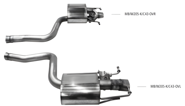 Bastuck Sport Exhaust - 16+ Mercedes C-Class W205 AMG C43 6-Cylinder Limousine