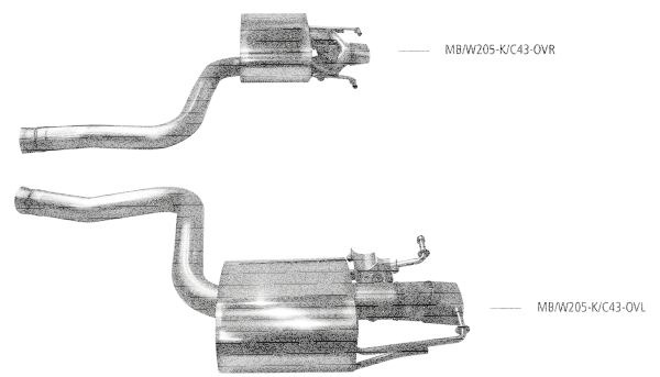 Bastuck Sport Exhaust - 16+ Mercedes C-Class S205 AMG C43 6-Cylinder T-Model