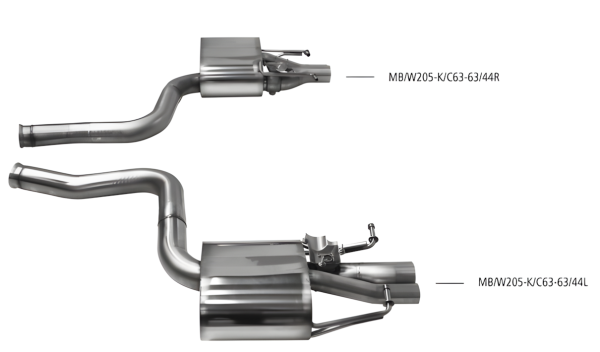 Bastuck Sport Exhaust - 15+ Mercedes C-Class W205 AMG C63 8-Cylinder Limousine