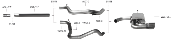 Bastuck Komplettanlage - Seat Leon 5F Diesel