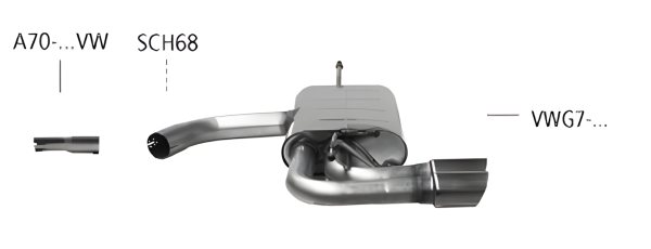 Bastuck Sport Exhaust - Seat Leon 5F Diesel