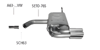 Bastuck Sport Exhaust - 04-09 Seat Toledo 5P (w/o Diesel/...