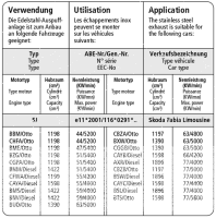 Bastuck Exhaust System - Skoda Fabia 5J