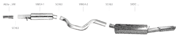Bastuck Exhaust System - Skoda Octavia 1 incl. RS