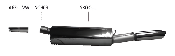 Bastuck Sport Exhaust - Skoda Octavia 1 incl. RS