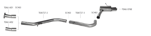 Bastuck Exhaust System - Toyota Auris 130 kW Diesel