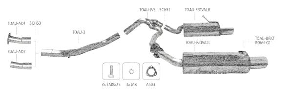 Bastuck Exhaust System - Toyota Auris Facelift