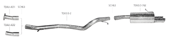 Bastuck Komplettanlage RH - 09+ Toyota Verso
