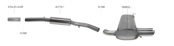 Bastuck Exhaust System - VW Bora 4Motion