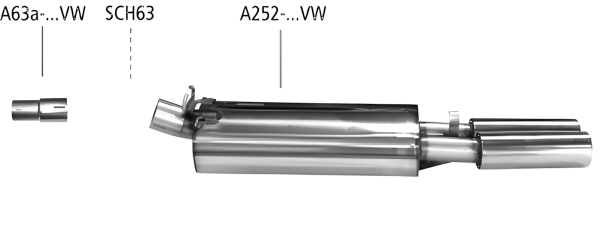 Bastuck Sport Exhaust - VW Golf 2 (w/o Synchro)