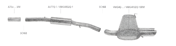 Bastuck Exhaust System - VW Golf 4 V6 (4Motion) + R32