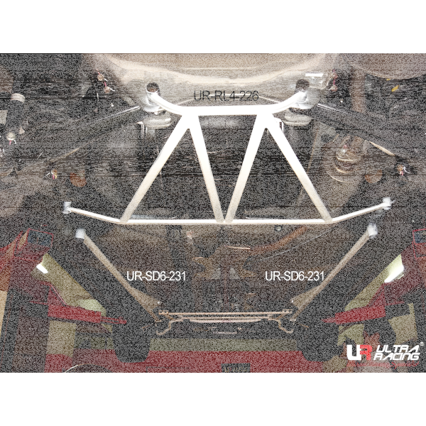 Ultra Racing seitliche Unterbodenstreben 2x 3-Punkt - 06-11 Honda Civic (FD1/FD2) 1.8/2.0 (2WD)