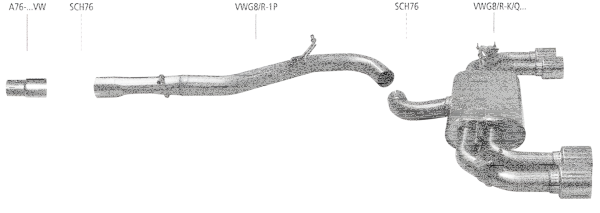 Bastuck Exhaust System - 20+ VW Golf 8 R