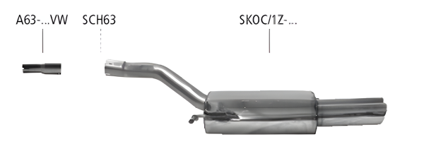Bastuck Sport Exhaust - VW Jetta 1 KM (w/o Turbo)