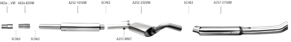 Bastuck Exhaust System - VW Passat 3 + 35i Variant