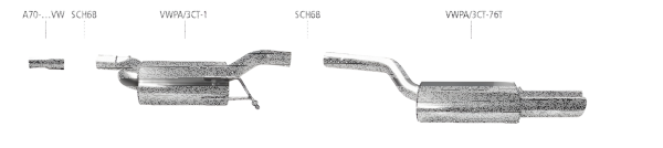 Bastuck Exhaust System - VW Passat 3C/ 3CC Turbo Coupé
