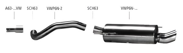 Bastuck Sportauspuff - 94-01 VW Polo 6N