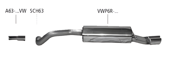 Bastuck Sportauspuff - 09+ VW Polo 6R 1.2T/ Diesel
