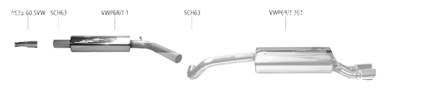 Bastuck Komplettanlage - VW Polo 6R WRC