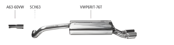 Bastuck Sport Exhaust - VW Polo 6R WRC