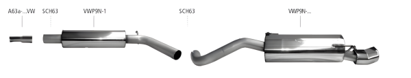 Bastuck Exhaust System - 01-09 VW Polo 9N (w/o GTI)