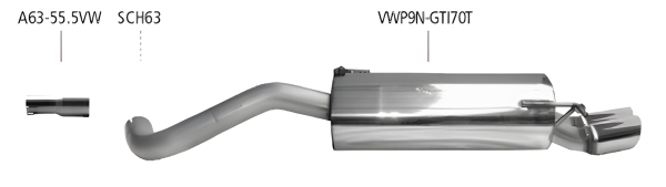 Bastuck Sportauspuff - 01-09 VW Polo 9N GTI