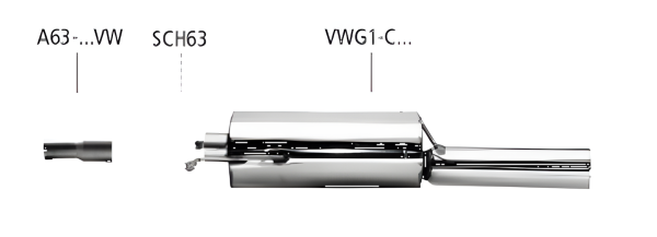 Bastuck Sport Exhaust - 81-92 VW Scirocco