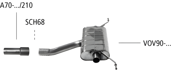 Bastuck Sport Exhaust - 17+ Volvo S90/ V90 (w/o Cross Country)