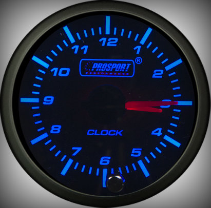 Prosport Racing Premium Series clock 52 mm, blue-white