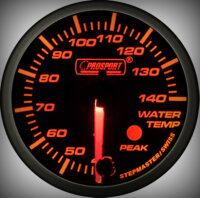 Prosport Racing Premium Series water temperature 52 mm, orange-white, Smoked