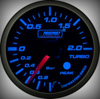 Prosport Racing Premium Series boost 60 mm, blue-white, Smoked, waterproof, 2 Bar