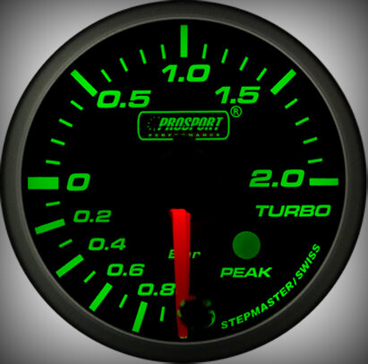 Prosport Racing Premium Series boost 60 mm, green-white, Smoked, waterproof, 2 Bar
