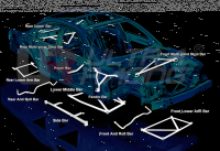 Ultra Racing Domstrebe hinten oben 3-Punkt - 08-12 Subaru Forester (SH5) 2.0T (4WD) / 07-14 Subaru Impreza (GH/GRB) V.10 2.0T (4WD) (Hatchback)